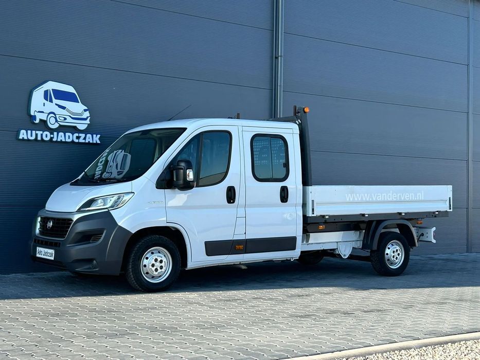 Fiat Ducato 2.3 MultiJet 130KM DOKA + skrzynia 2,9m Brygadówka 7 osób **KLIMA**Sprowadzony**2014R**  Prawo jazdy kat. B !