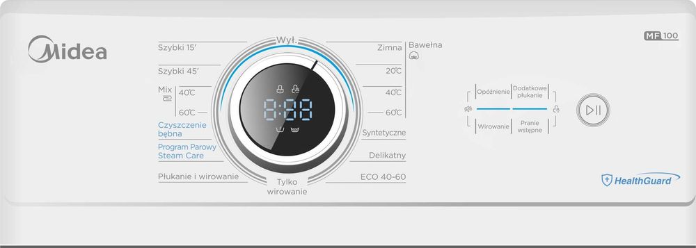 Pralka MIDEA MF100T60B W-PL 6kg 1200 obr nowa