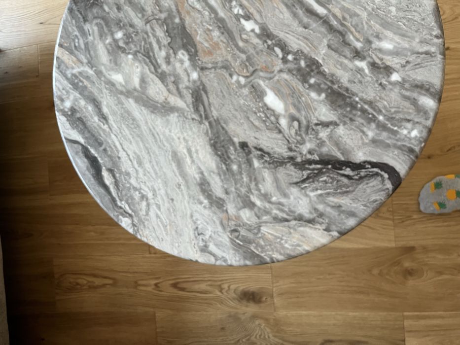 Stolik kawowy marmur naturalny 80x80 inox