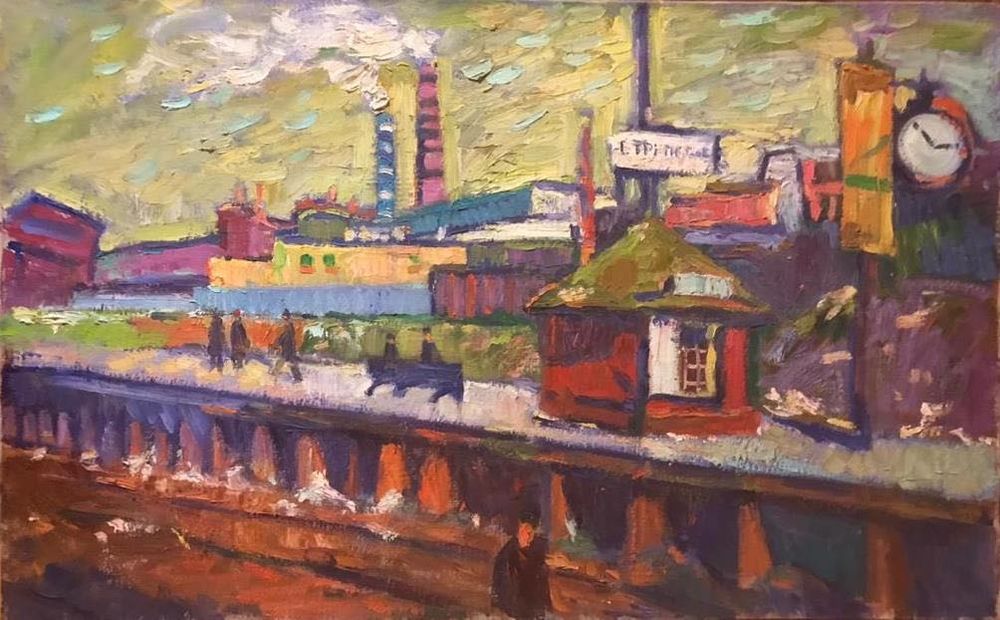 Глущенко Николай Петрович (1901-1977) Железнодорожный перрон