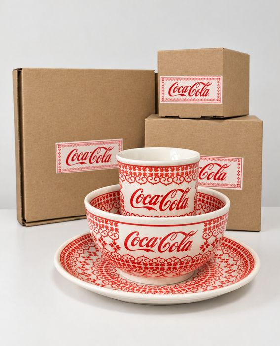 Zestaw ceramiki Bolesławiec x Coca-Cola