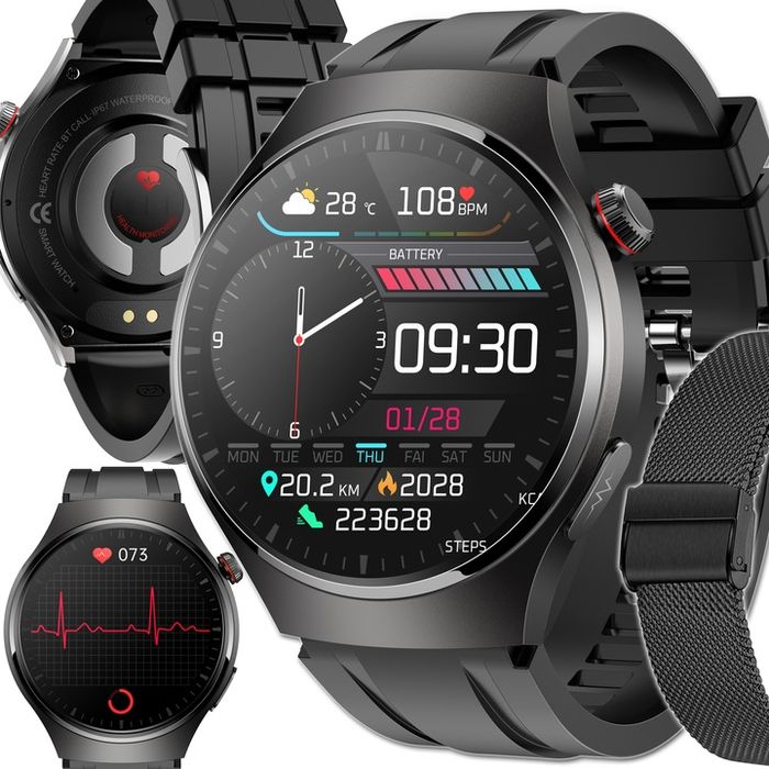 Smartwatch Zegarek Męski Z Ekg Pomiar Cukru Puls Ciśnienie Rozmowy Men