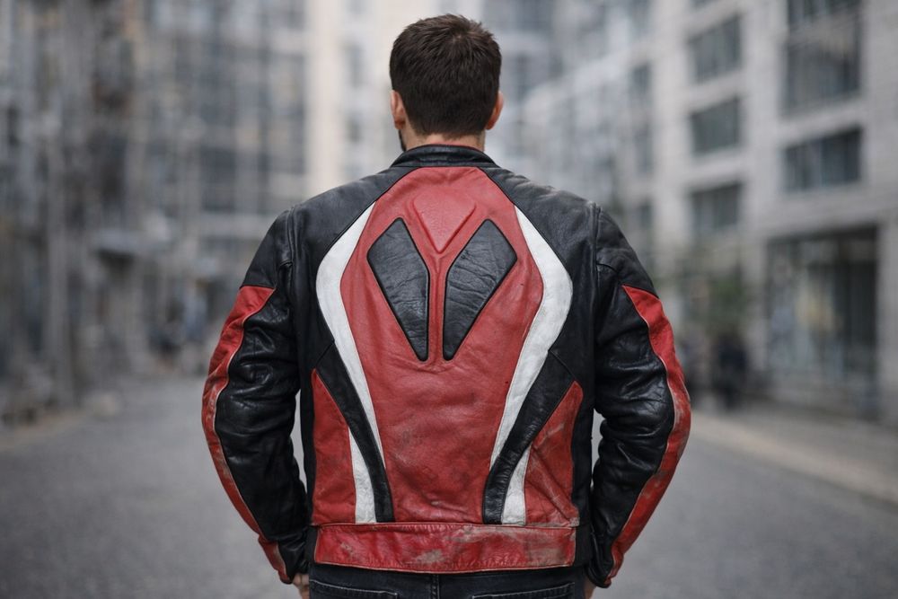 Мотокуртка кожаная с защитой,probiker,мотозахист, шкіряна,красная,