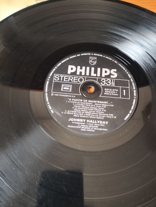 Disco de vinil LP Johnny Hallyday