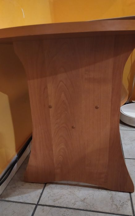 Stolik kawowy, owalny, drewniany