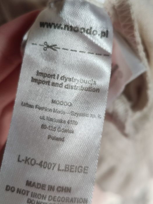 Gładka koszula piaskowa moodo