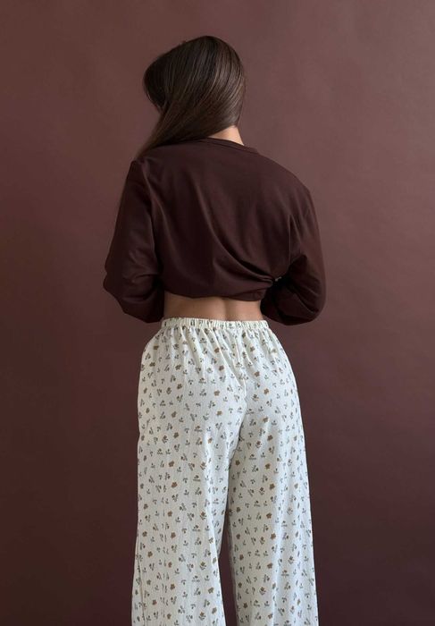 Штани SMTH в гірчичні квіти