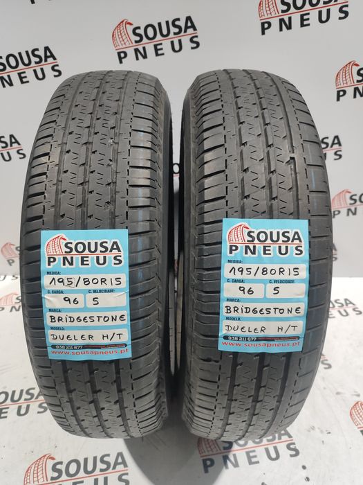 2 pneus semi novos 195-80R15 Bridgestone - Oferta dos portes
