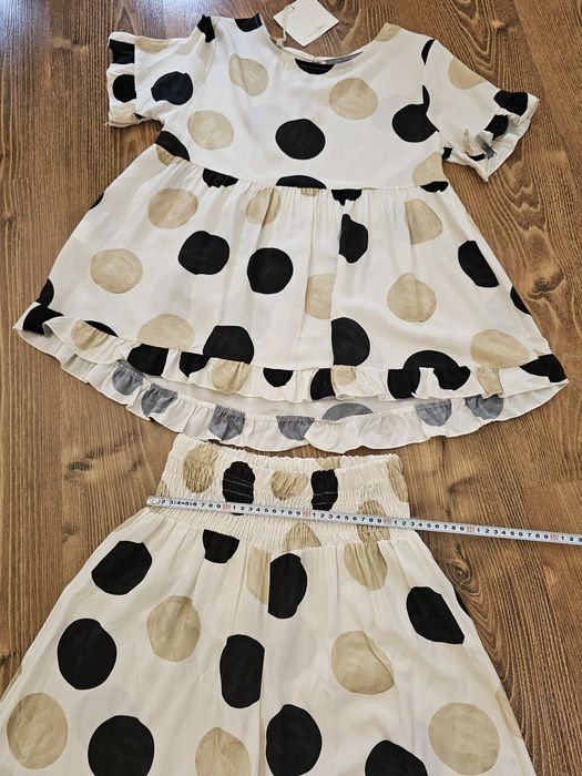 Komplet z szerokimi spodniami S/M 100% wiskoza Italy