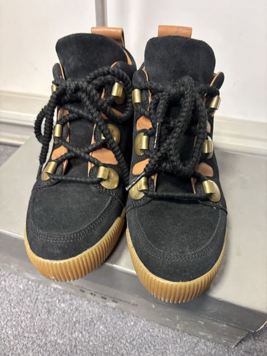 See by chloe skórzane snekersy plato platformy sneakers zamszowe