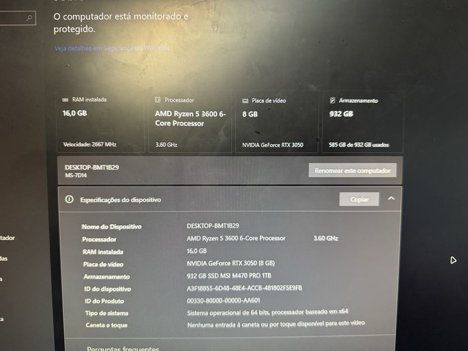 Pc Gamer MSI completo