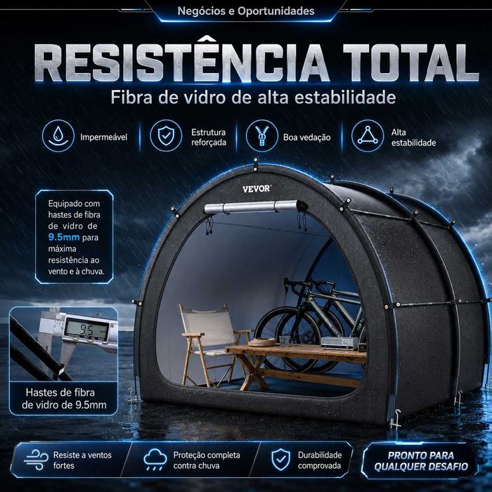 Abrigo para bicicletas e jardim