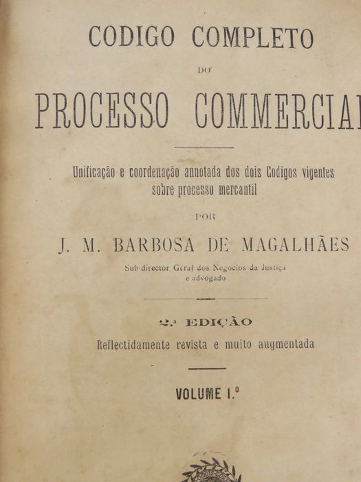 Código Completo do Processo Comercial, 1901, Magalhaes (2 vol)