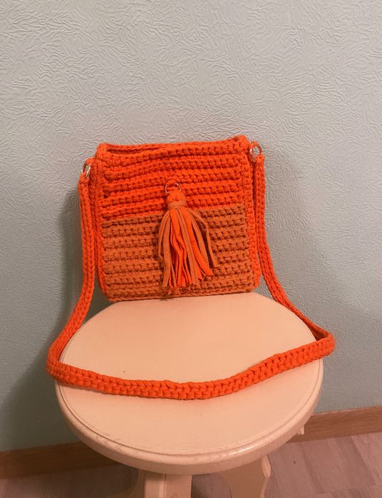 Нова жіноча стильна сумка, вʼязана, ручної роботи, женская сумка