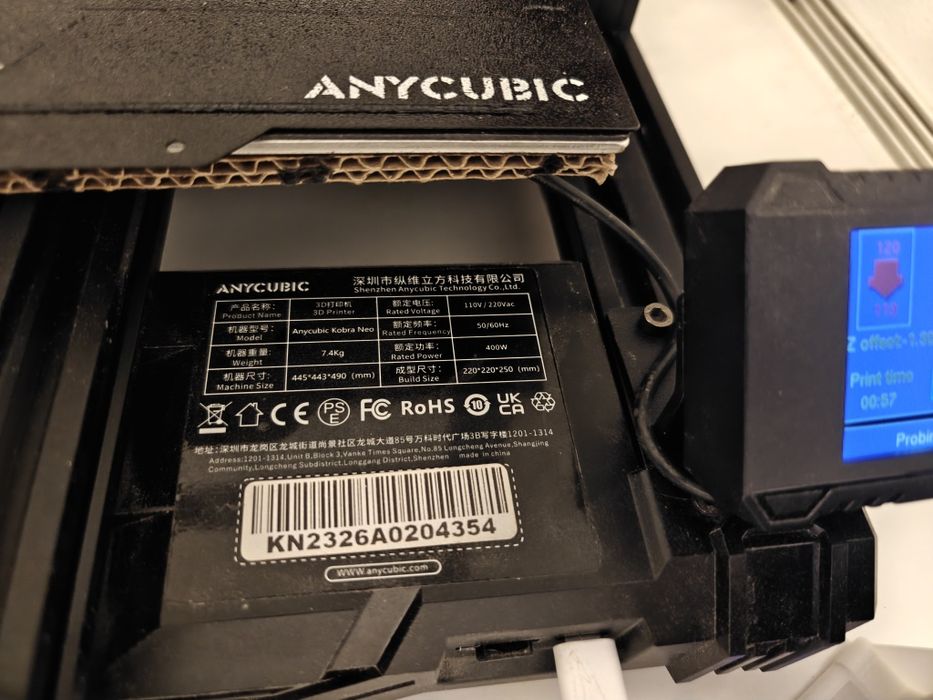 Drukarka 3D Anycubic Kobra Neo + Serwer OctoPrint (Armbian) – Gotowy Z