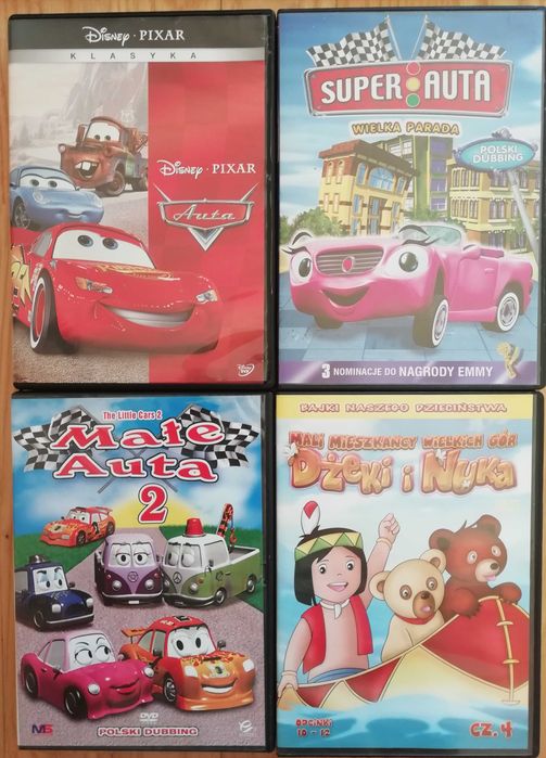 13x BAJKI na DVD SCOOBY-DOO, Auta, Miś Benjamin ZESTAW