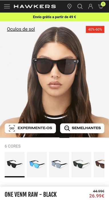 Óculos sol Hawkers novos