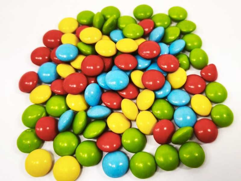 Drażetki czekoladowe w polewie 1 kg kolorowe lentilki, lentylki