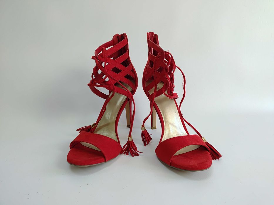 Buty Szpilki Damskie  GRACELAND Czerwone rozmiar 40