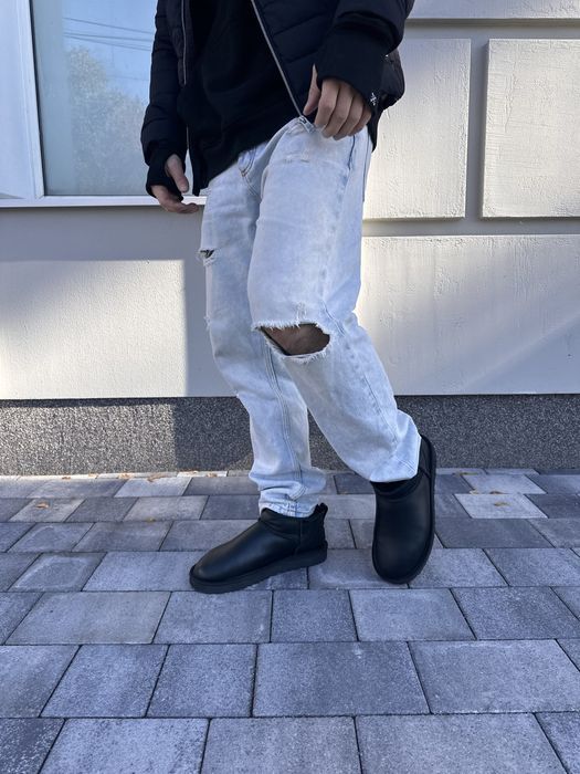 Уггі Ugg Ultra Mini Black Leather Угг 36-45 Унісекс