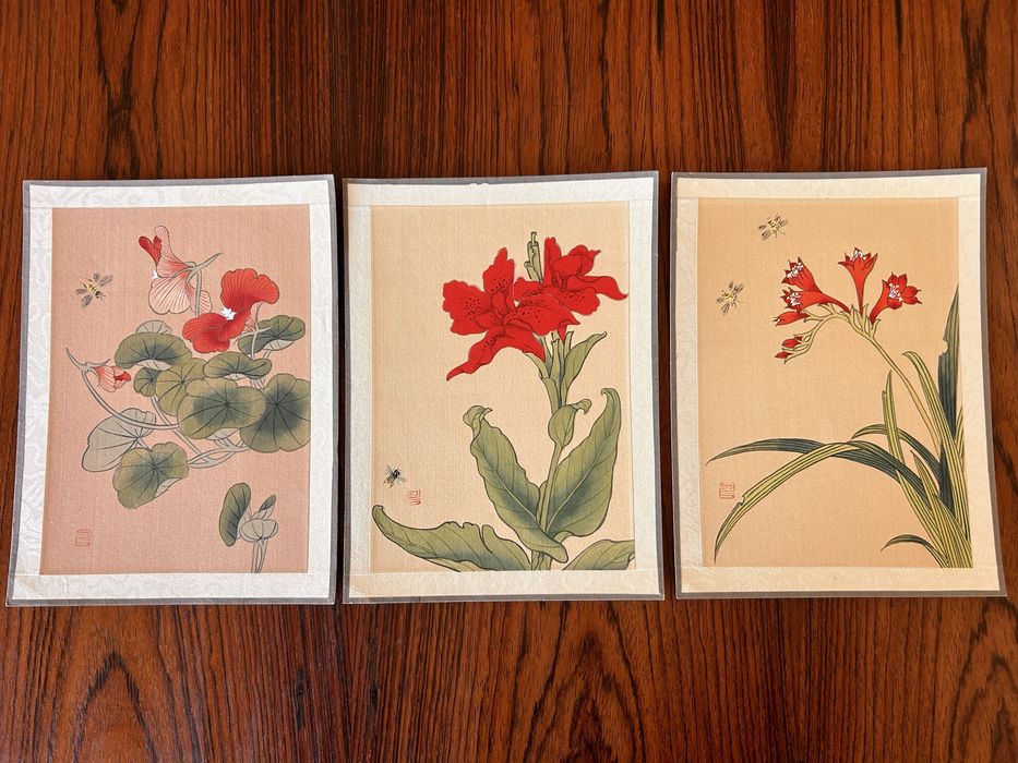 Aguarelas (3). Flores