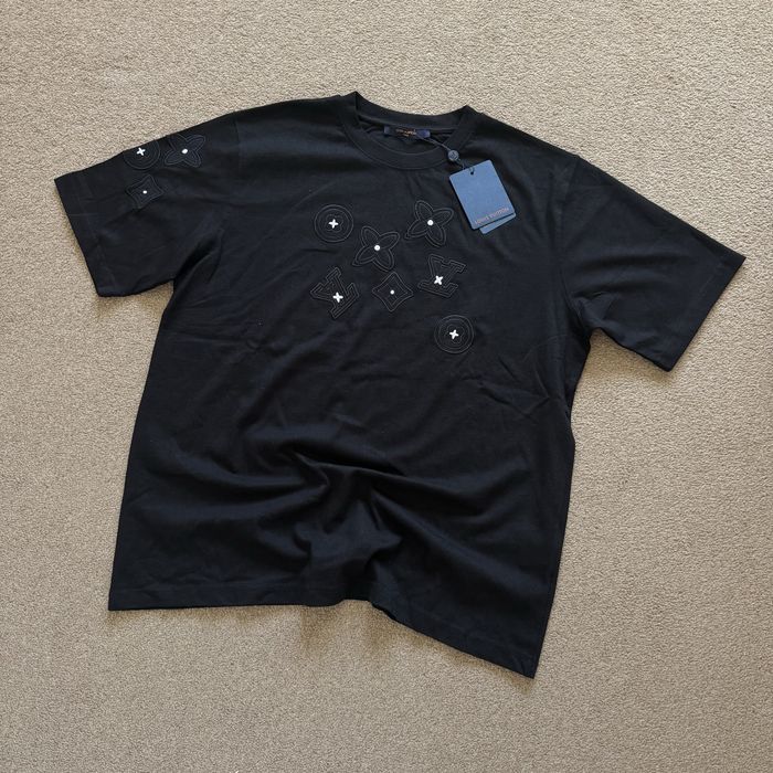 Meska koszulka t-shirt czarna Louis Vuitton XXL