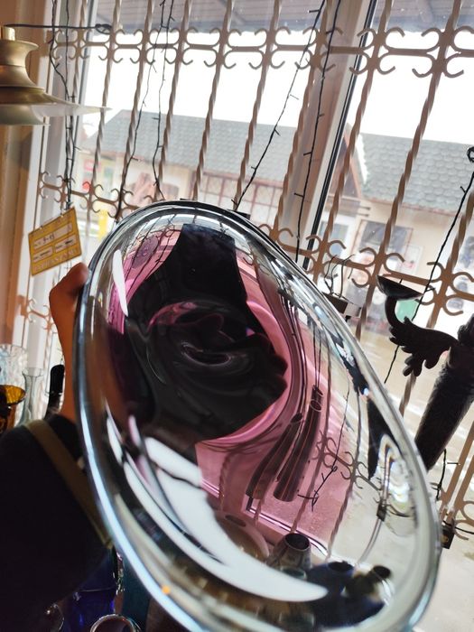 Szklana duża patera vintage retro prl kolorowe szkło