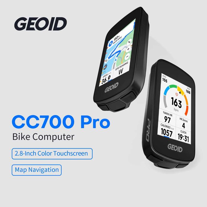 Licznik rowerowy nawigacja GPS Geoid CC700 PRO 2.8", Wi-Fi, BT, ANT+