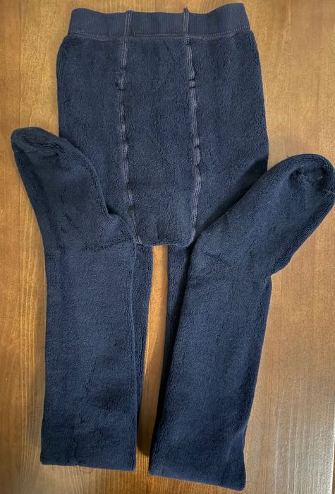 Дитячі махрові теплі колготи на вік 11-12 р.,зріст 152-158 см, сині
