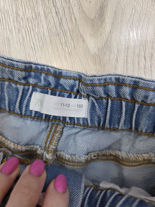 Spódniczka jeans dziecięca zara 152 na ściągaczu