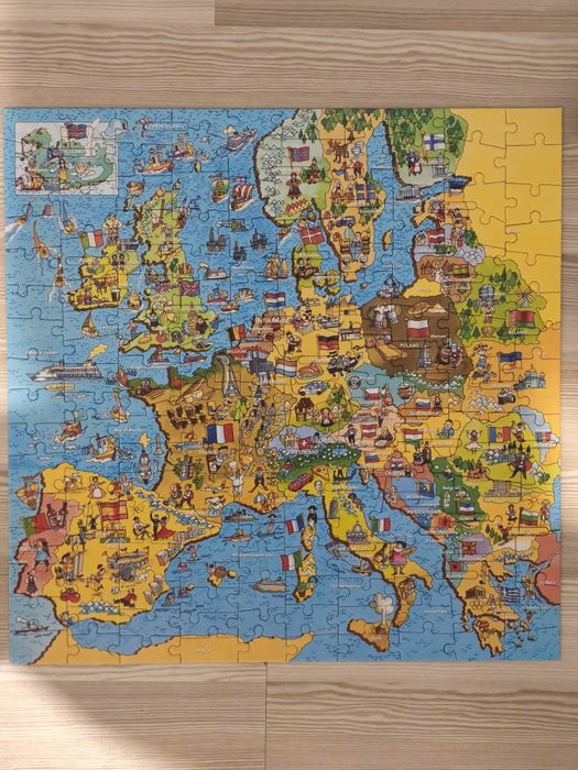 Puzzle mapa Europy 200 elementów