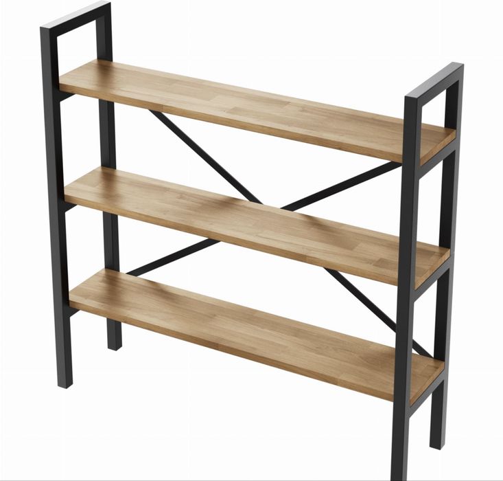 2 Regały na książki | styl Loft | DĄB Olejowany i Metal