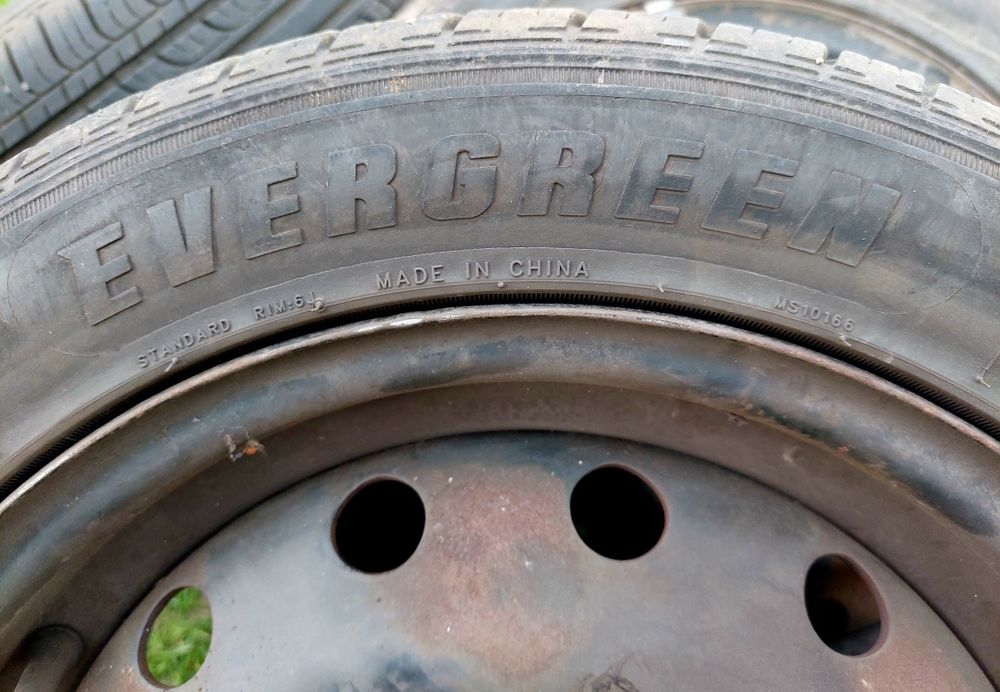 Felgi stalowe 15, opony letnie Evergreen