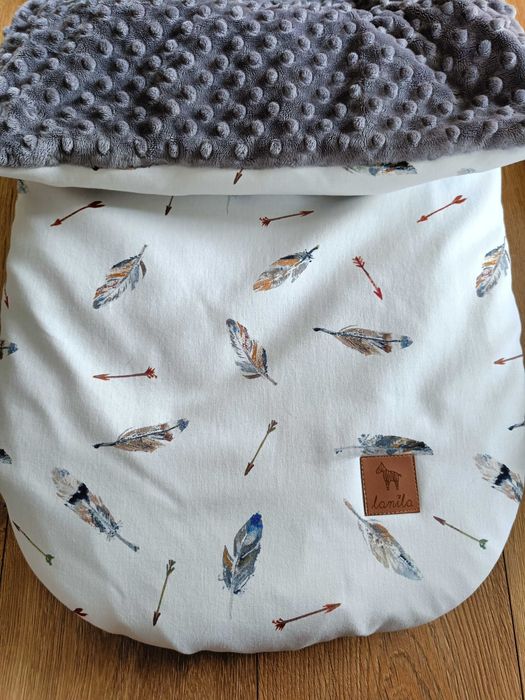 Zimowy śpiworek Lanila pure grey+ mufka