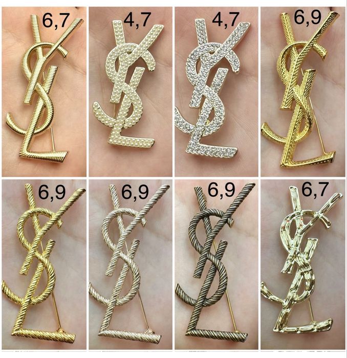 Broszka zawieszka ysl snake stare złoto 7 cm