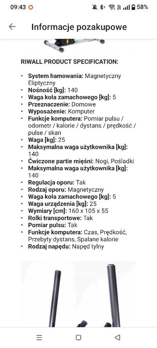 Trenazer eliptyczny. Orbitrek