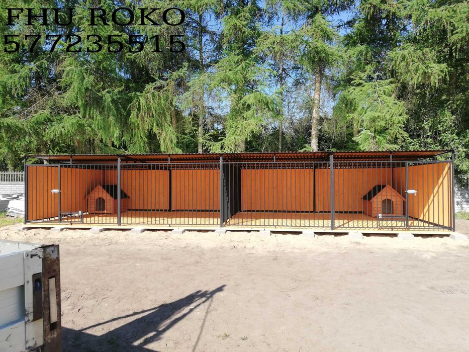 Kojec dla psów duży boks 8x4 klatka dla dużego psa kojce zagroda