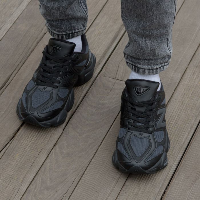 Кросівки New Balance 9060 Triple Black Leather premium