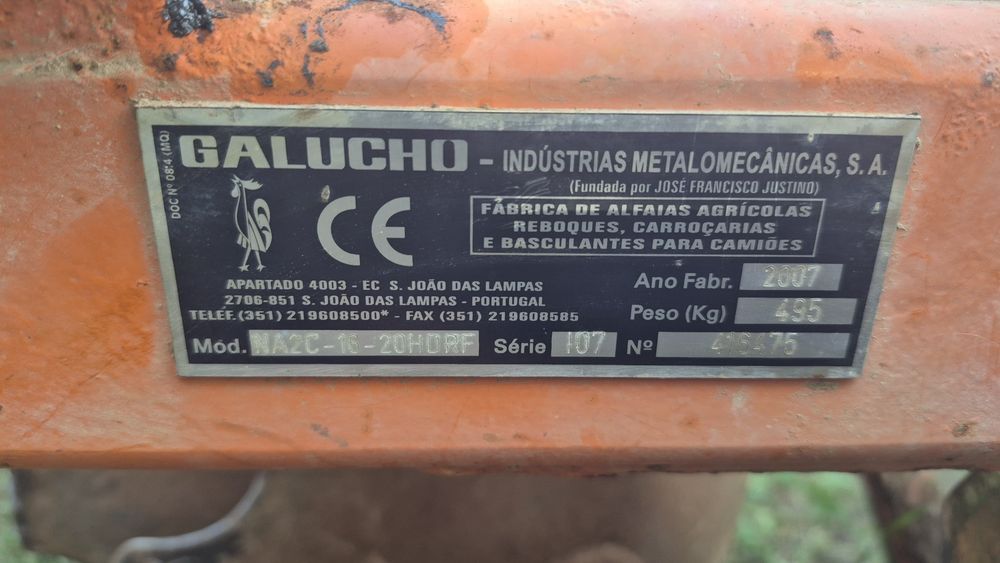 Galucho grade 16x20 hidraulica