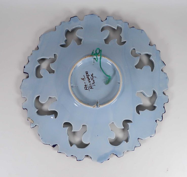 Grande Prato Alcobaça com brasão Portugal - 32 cm