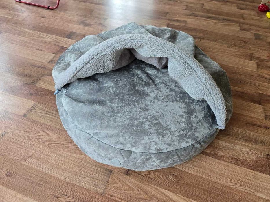 Лежак-нірка для собак Harley&Cho Cover Plush Gray