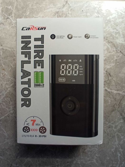 Bomba de ar elétrica portátil para carro.