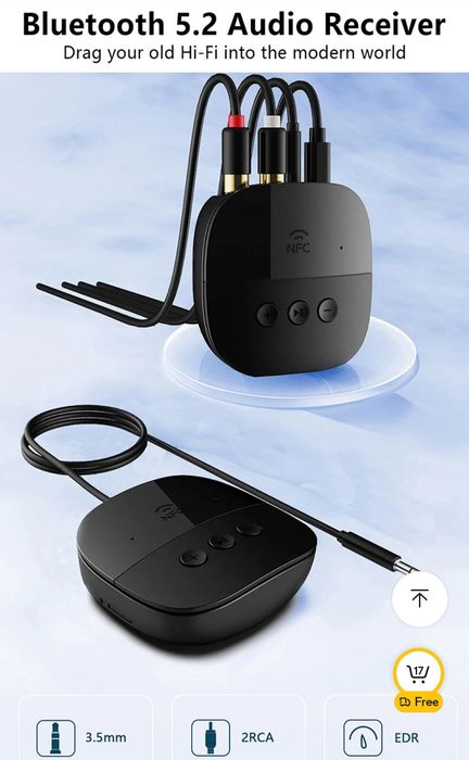 Bluetooth 5.2 BR06 адаптер receiver с nfc