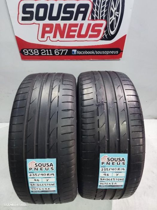 2 pneus semi novos 235-40r19 bridgestone - oferta dos portes