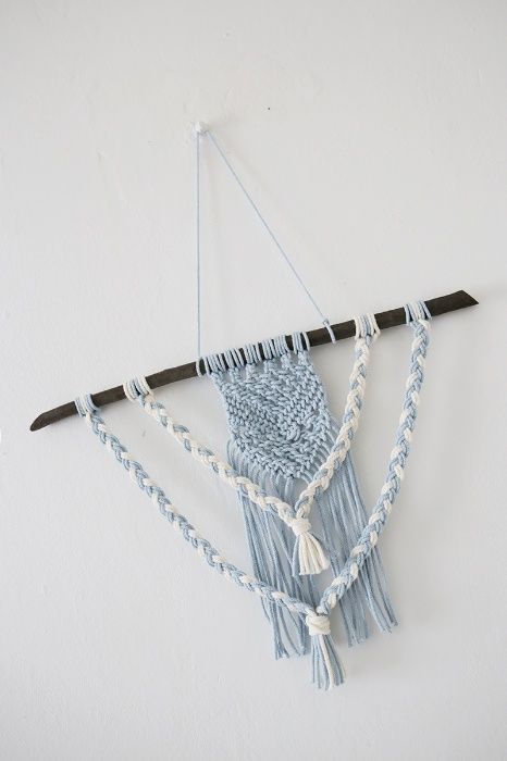 Makrama boho hand made diy ręcznie robiona folk ozdoba ścienna warkocz