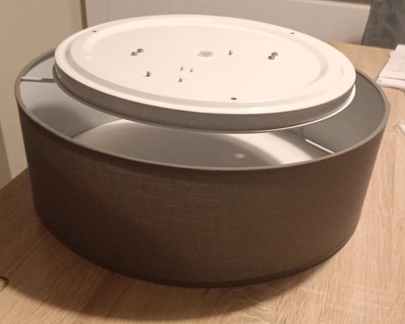 Lampa sufitowa z kloszem z tkaniny