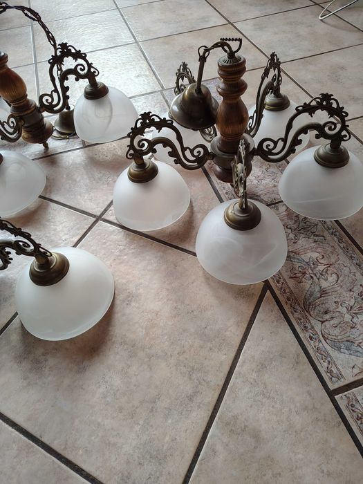 Lampy piątka trójka kinkiet przepiękny komplet