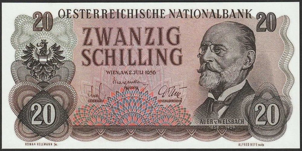 Austria 20 schilling 1956 - Welsbach