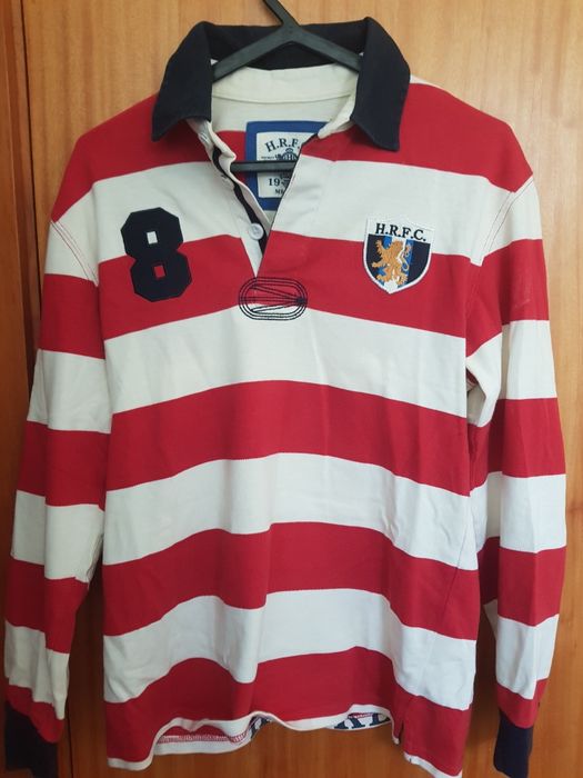 Polo rugby Hackett riscas manga comprida