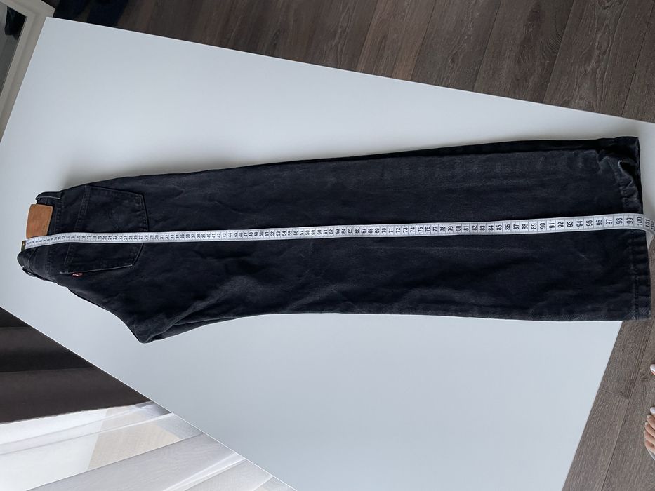 Джинси levi’s 501 90’ чорні w26 (high rise, 100% бавовна)
